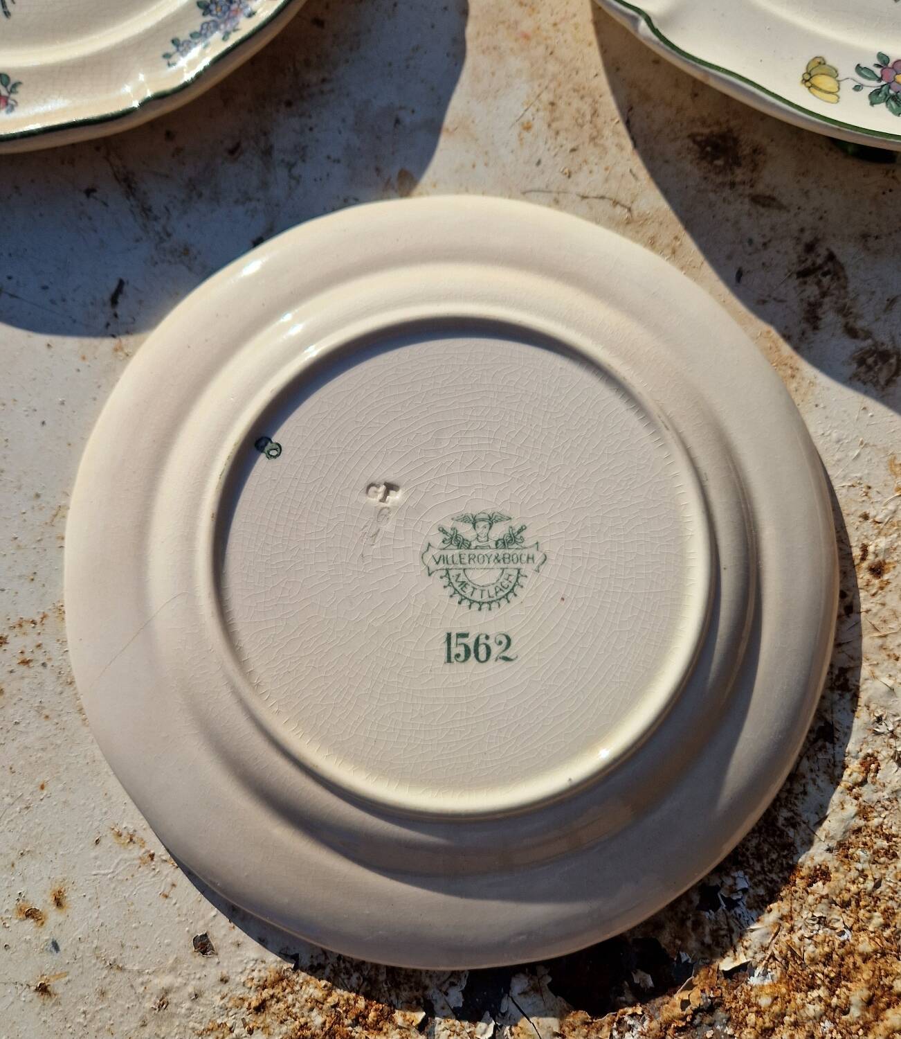 Set of 1 dinner plate and 4 dessert plates Villeroy Boch model 1562.