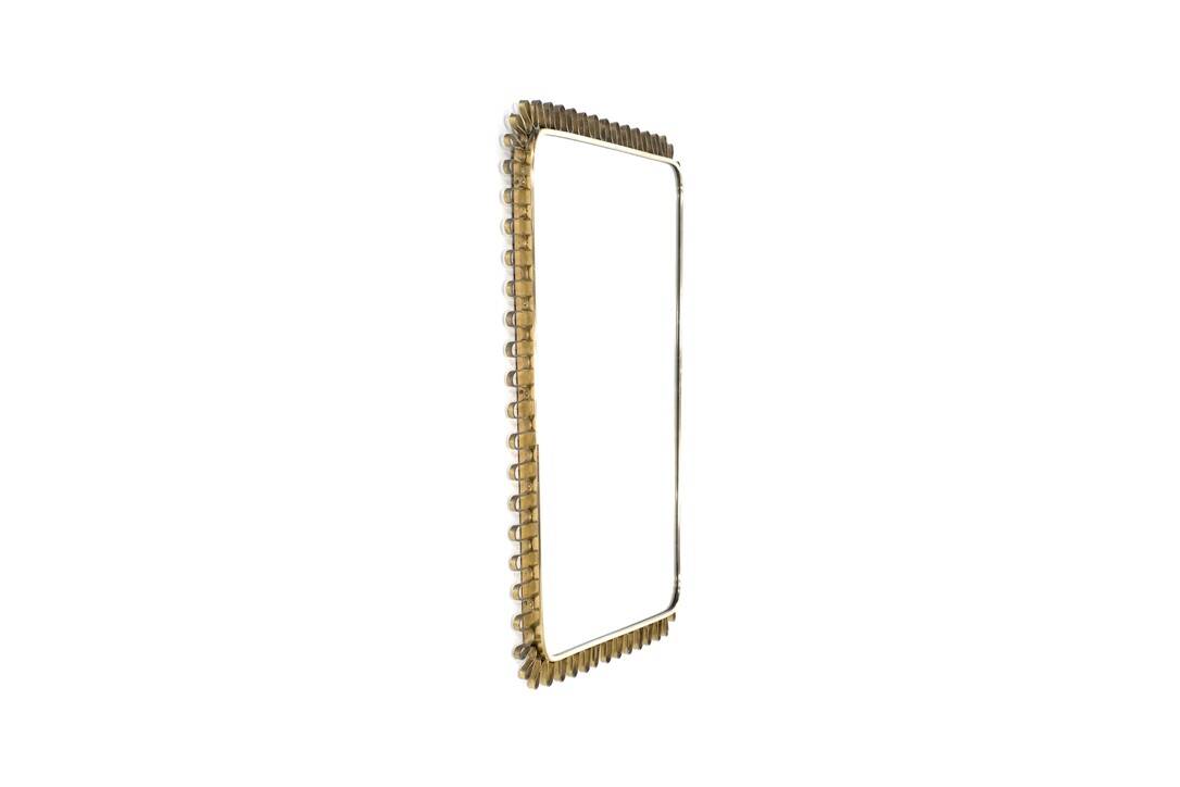 Brass wall mirror, Italy, 1950s
