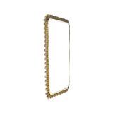 Brass wall mirror, Italy, 1950s