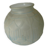 Glass ball vase press mold art deco period
