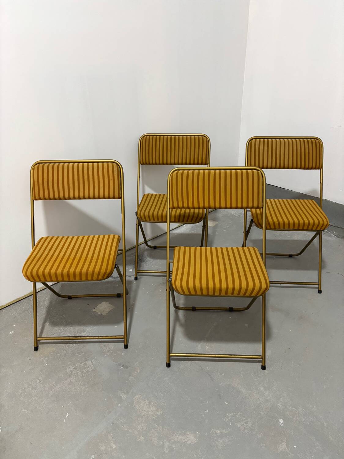 Série de 4 chaises pliantes Lafuma vintage des années 60