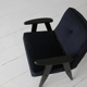 Fauteuil polonais "366" du milieu du siècle en noir, conçu en 1962 par J. Chierowski