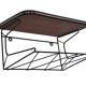 Vintage Floating Wall Shelf with Drawer, Teak String Rack 60's design