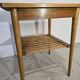 70s Hardwood Coffee Table with Slatted Shelf