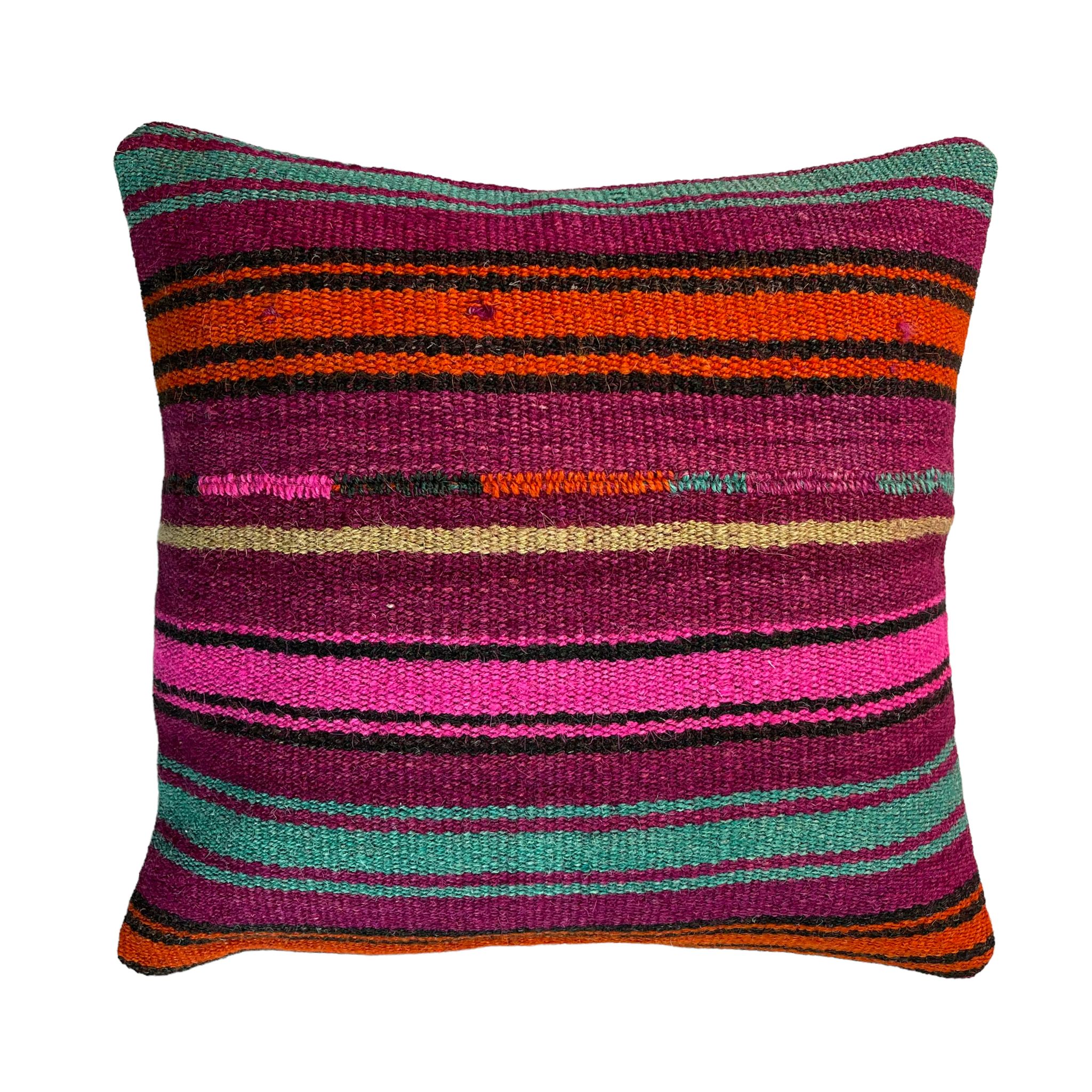 Housse de coussin kilim turc vintage 40 x 40 cm