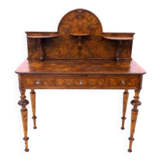 Walnut desk, Northern Europe, circa 1900. After restoration.