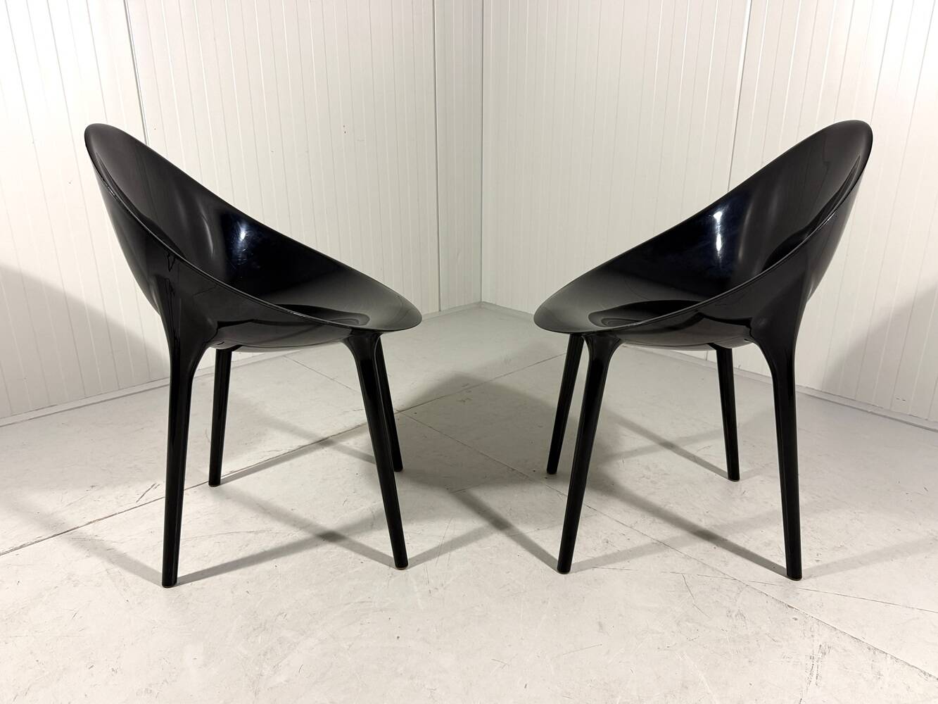 Philippe Starck glossy Super Impossible chairs, Kartell Italy