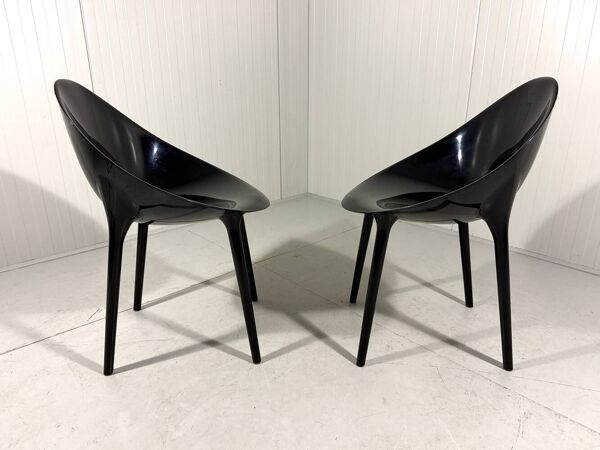 Chaises Super Impossible brillantes de Philippe Starck, Kartell Italie
