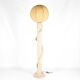 Lampadaire en rotin et soie