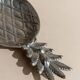 Vintage 1960s pineapple coupe, silver-plated, tropical shape design, table decoration, elegant gift idea.