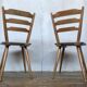 Series of 20 Scandinavian chairs or vintage wooden bistro