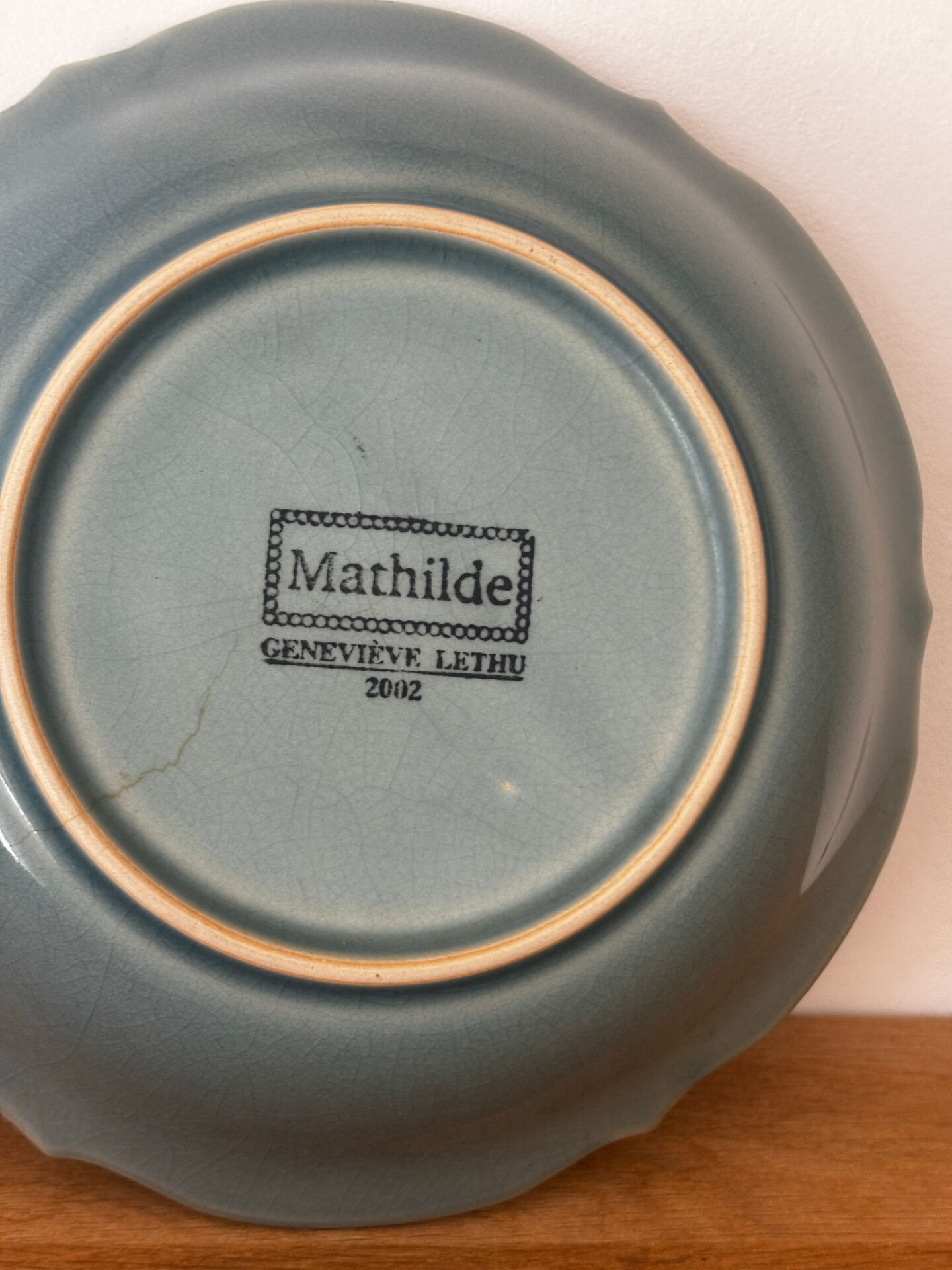 Ensemble assiette plate et bol Geneviève Lethu Mathilde