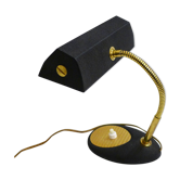Lampe de bureau Aluminor noir & dorée