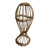 Wicker mannequin hat head