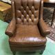 Modern leather lounge armchair