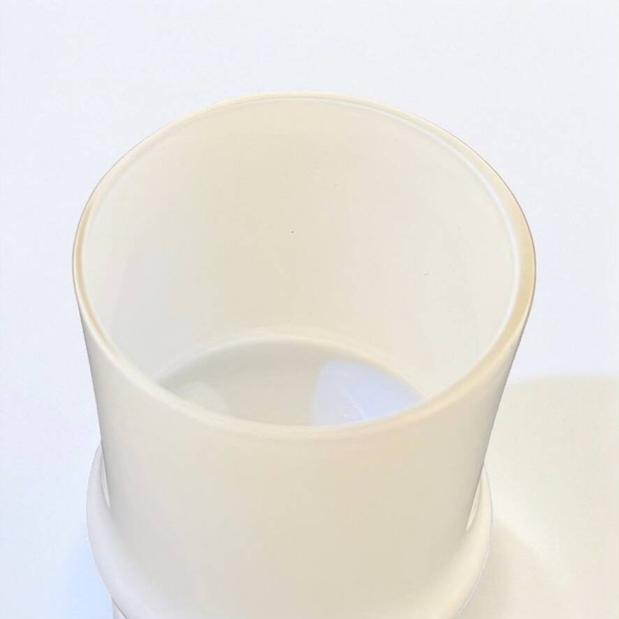 German Modernist White Glass Vase Karl Friedrich Glass Germany 1960s