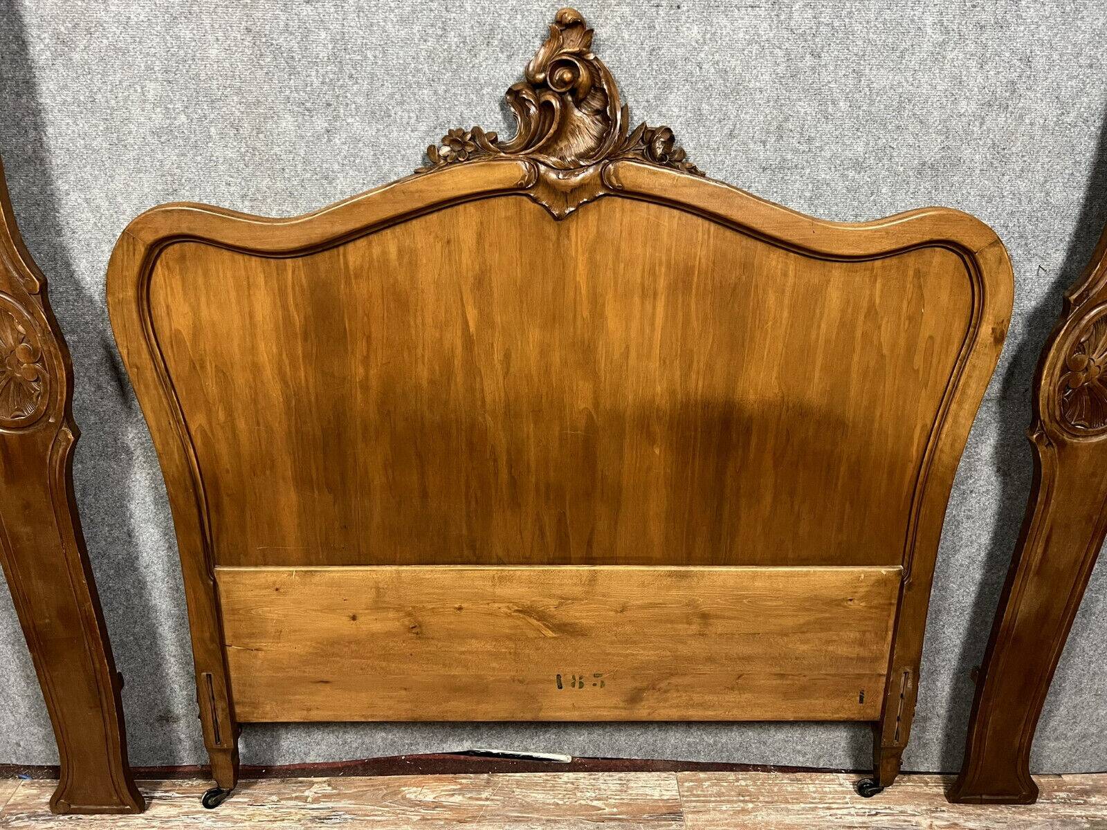 Louis XV Rocaille center bed in walnut circa 1880