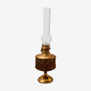 Brass old oil lamp