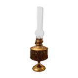 Lampe à pétrole ancienne en laiton