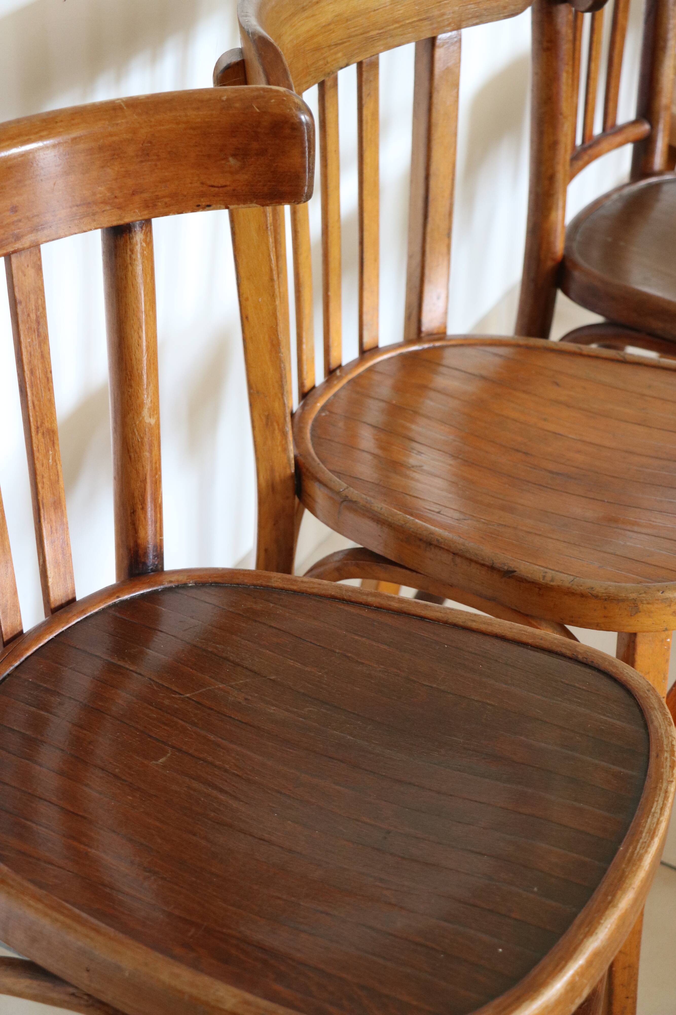 5 vintage bistro chairs