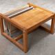 Habitat pine coffee table with integrated jute fabric book storage.