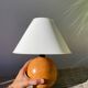 Lampe en bois tourné boule 1990