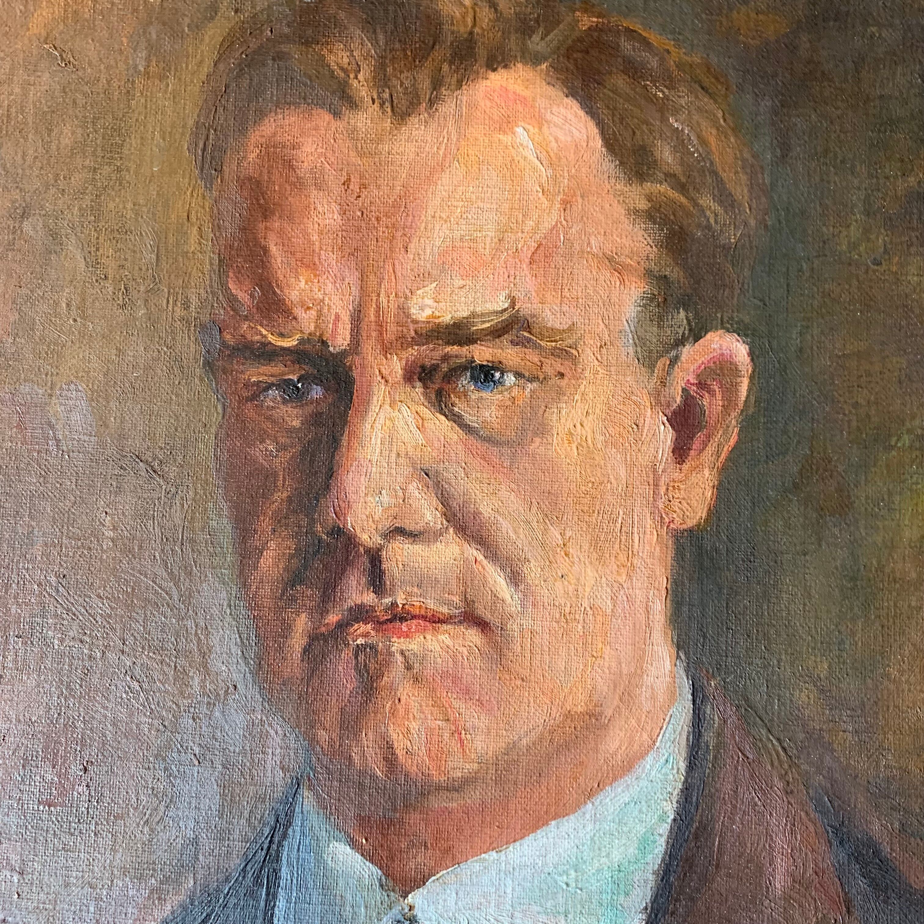 Portrait of a man by Leopold Muller (1879 - 1961)