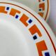 4 flat plates in iron earth from Les Salins model Lucette