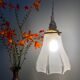 Baladeuse tulipe vintage en verre dépoli