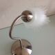Bedside lamp in metal and frosted glass art deco style
