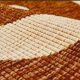 Vintage orange and white zebra rug in ethnic style.