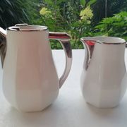 Pair of milk jug teapots