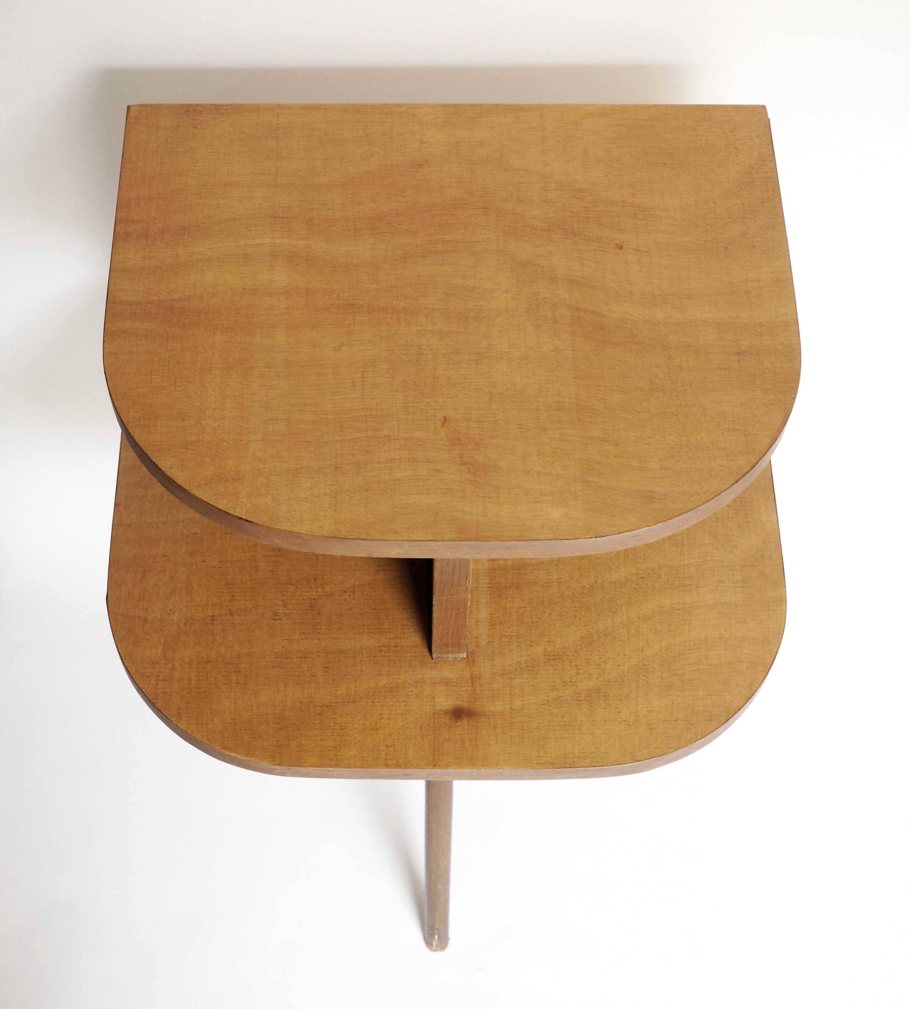 Wooden tripod bedside table