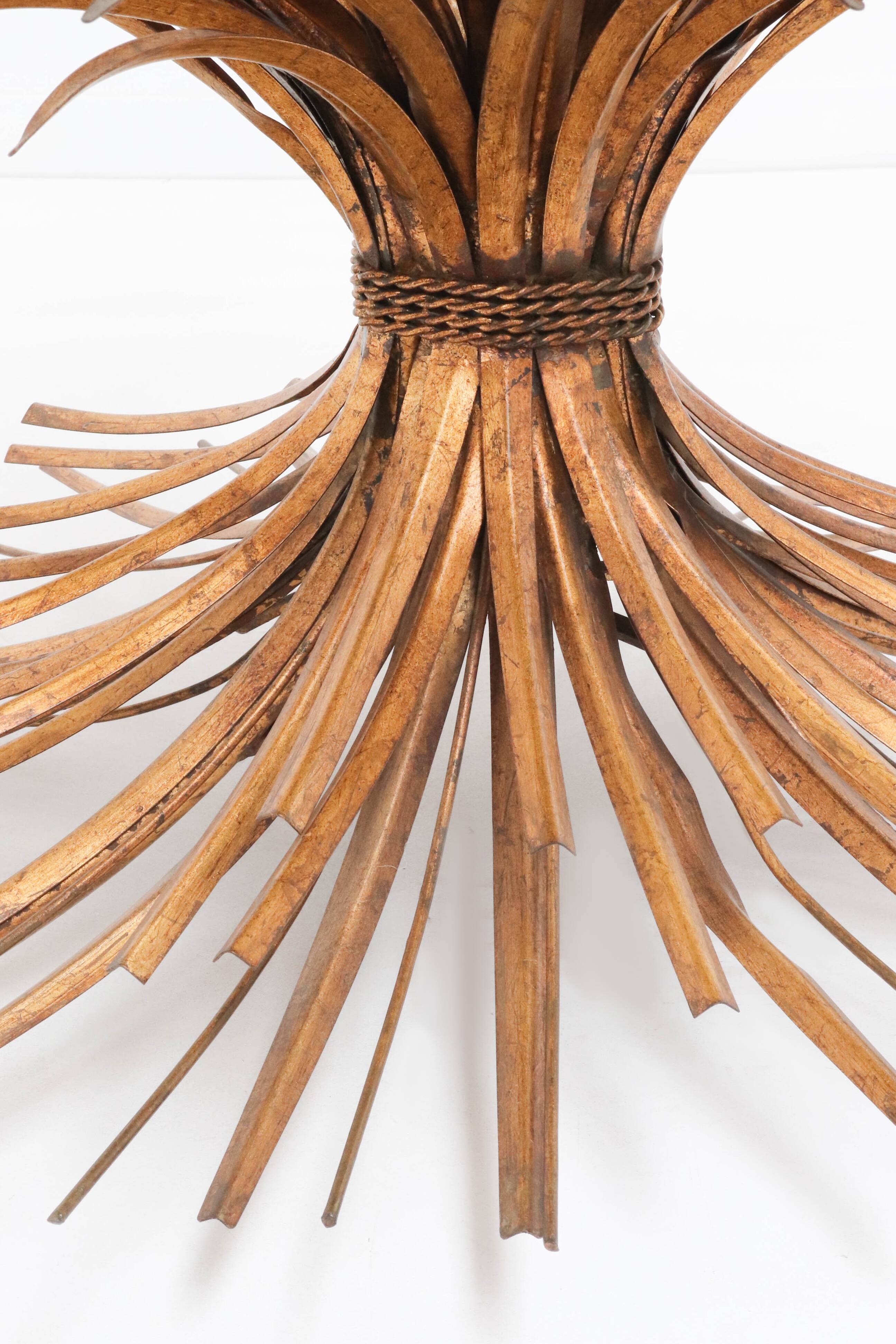 Vintage sheaf of wheat coffee table, 1960s
