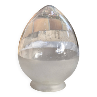Globe en verre en forme d'obus, ogive pour lampe/ luminaire - Art-déco