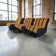 Fauteuil vintage à rayures orange space age / fauteuil une place