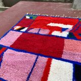 Contemporary Beni Ouarain Rug 300x200 cm – Multicoloured Abstract Patterns