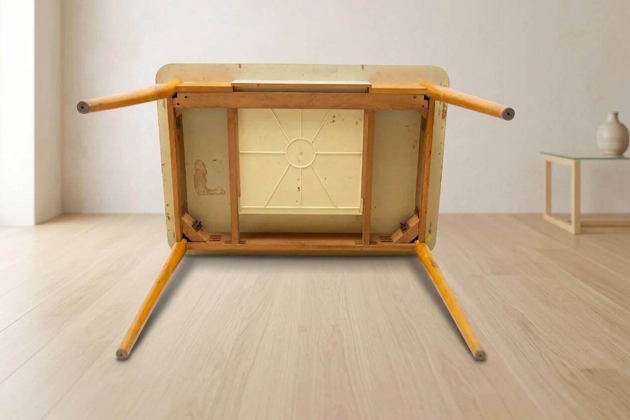 Coffee table, mid-century, formica and wood, 1960s, Czechoslovakia