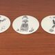 Mid-century ceramic coasters by Bjørn Wiinblad, 1960s, set of 5.