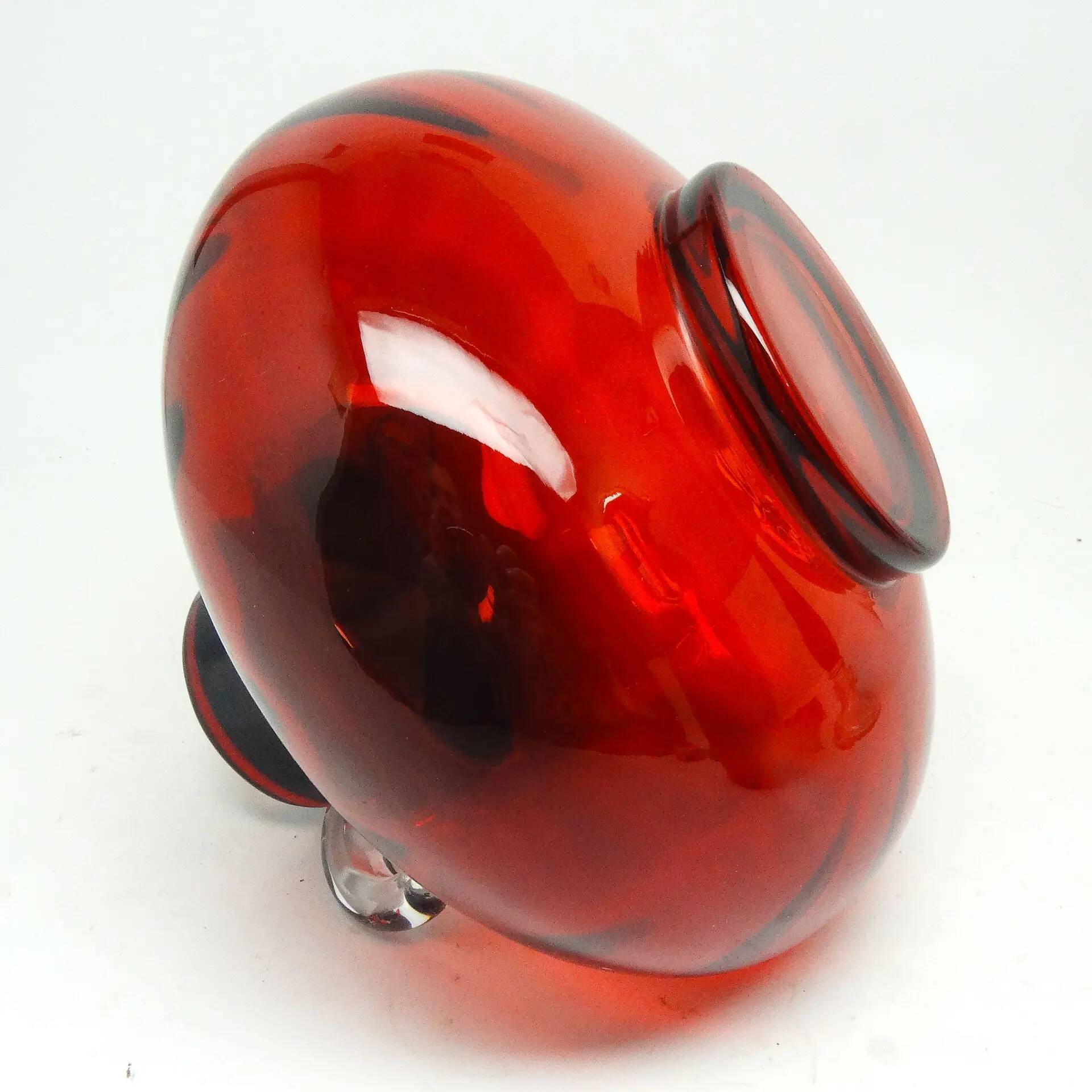 Mid-century modern vase, glass, Poland, 1970s