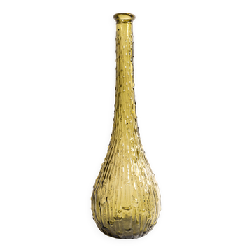 Carafe en Verre Vert Foncé d'Empoli, Italie, 1960s
