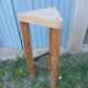 Sellette ancienne en bois brut et métal