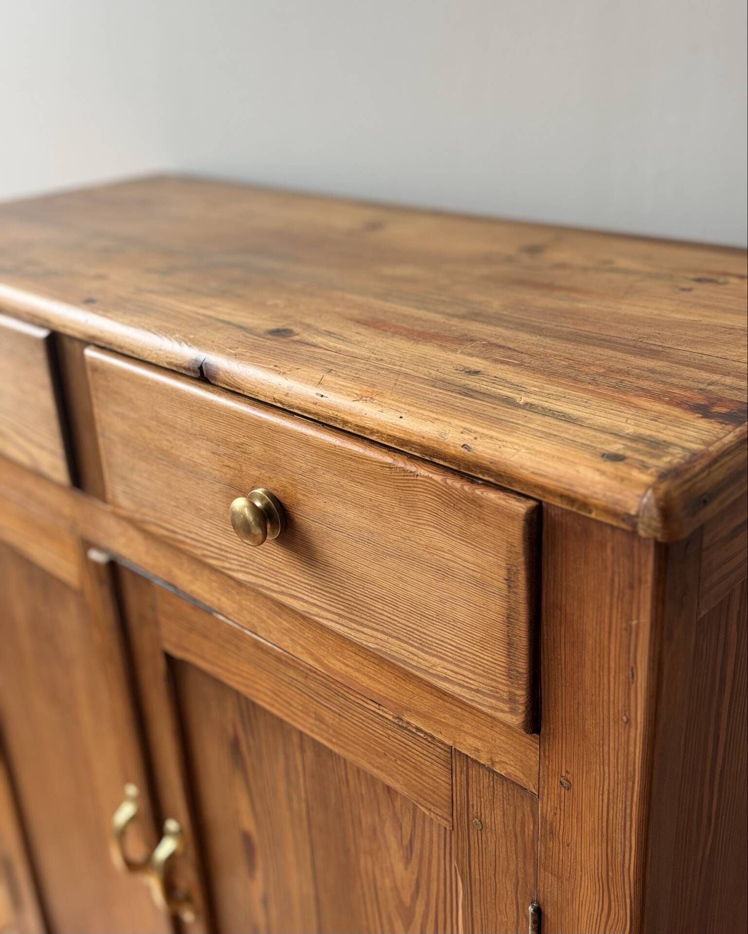 Massive pitch pine buffet