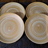 4 flat plates in Niderviller stoneware