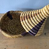 Woven wicker basket