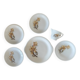 Antique cake service in Saint-Amand earthenware (Nord)