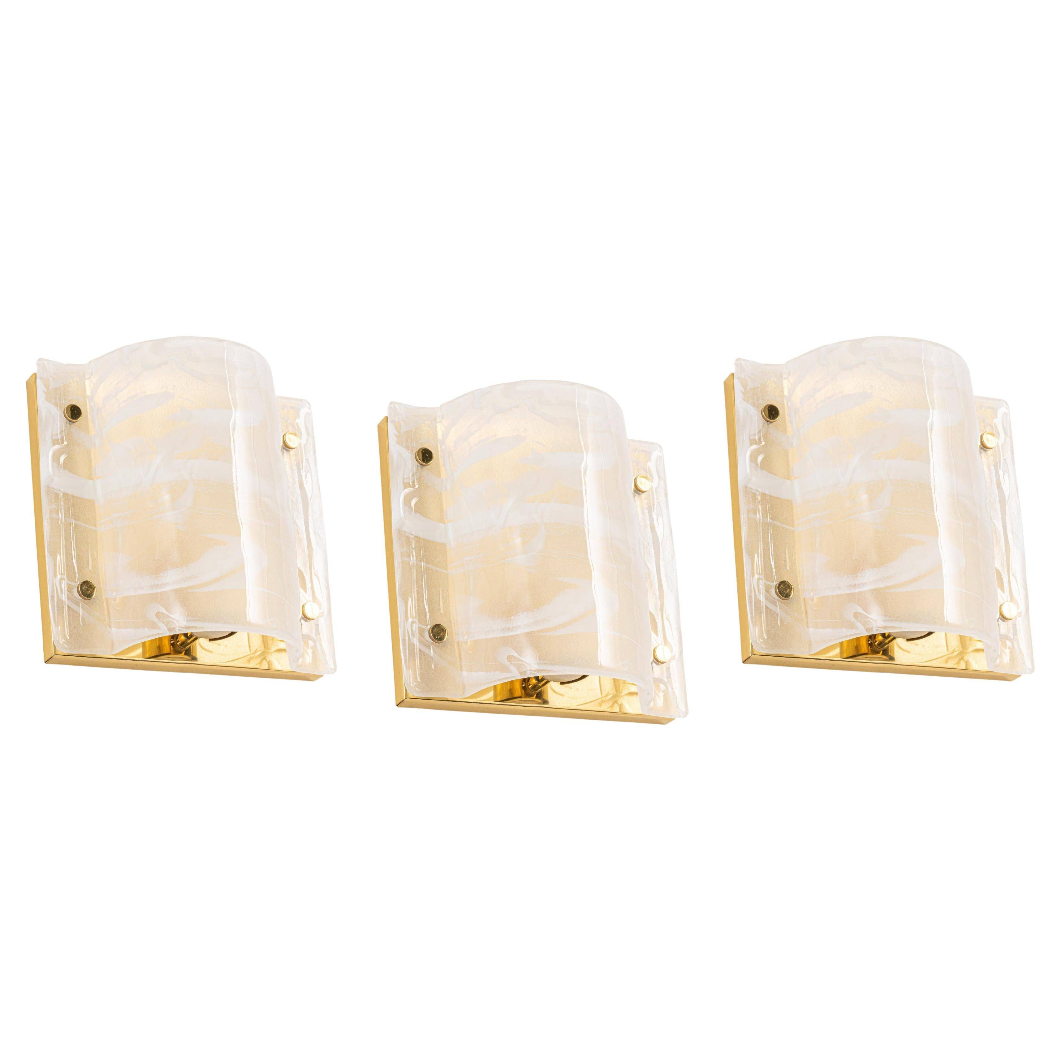 Murano glass wall sconce by Hillebrand, Germany, 1970s