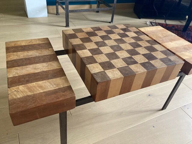 Table 50/60 wooden chess game of end