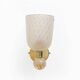 Pair of Murano Pulegoso Glass and Brass Wall Sconces, Italy
