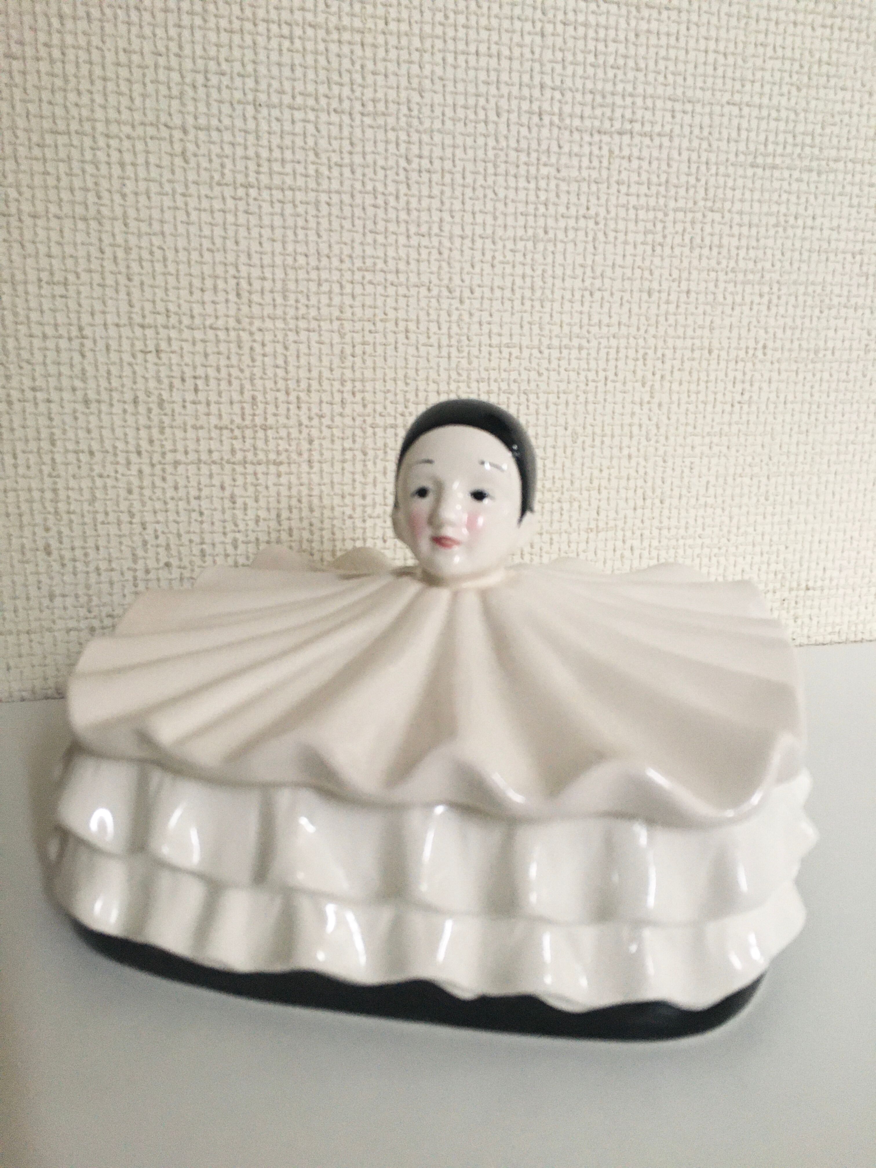 Ceramic Pierrot Jewelry Box